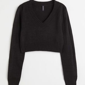 black cropped h&m sweater